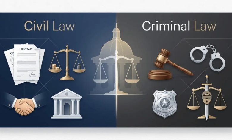 Criminal vs Civil Law: Key Differences, Examples, and Legal Impact